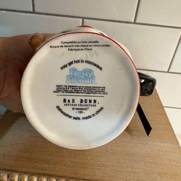 Rae Dunn Frosty the Snowman Mug with Black Handle - Picture 3 of 3